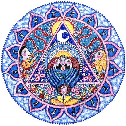 Lindy Longhust, serpentmandalas.com. 'Vishuddhi'- the 5th Chakra or Throat Chakra. Located at the throat region the chakra represents all forms of communication and speech. It governs our sense of diplomacy and good will between others.